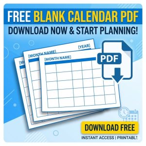 Blank Calendar PDF Free Download